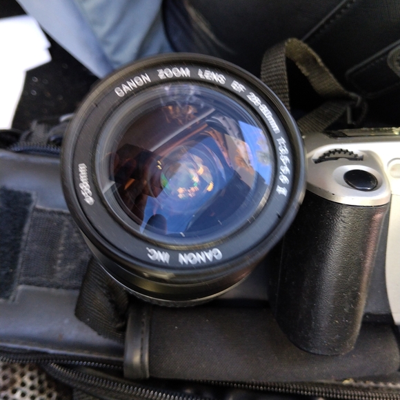 Canon Black and Silver Lens Camera